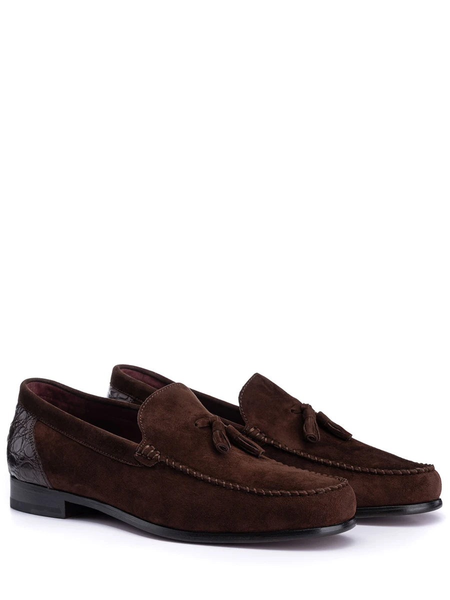 Лоферы замшевые