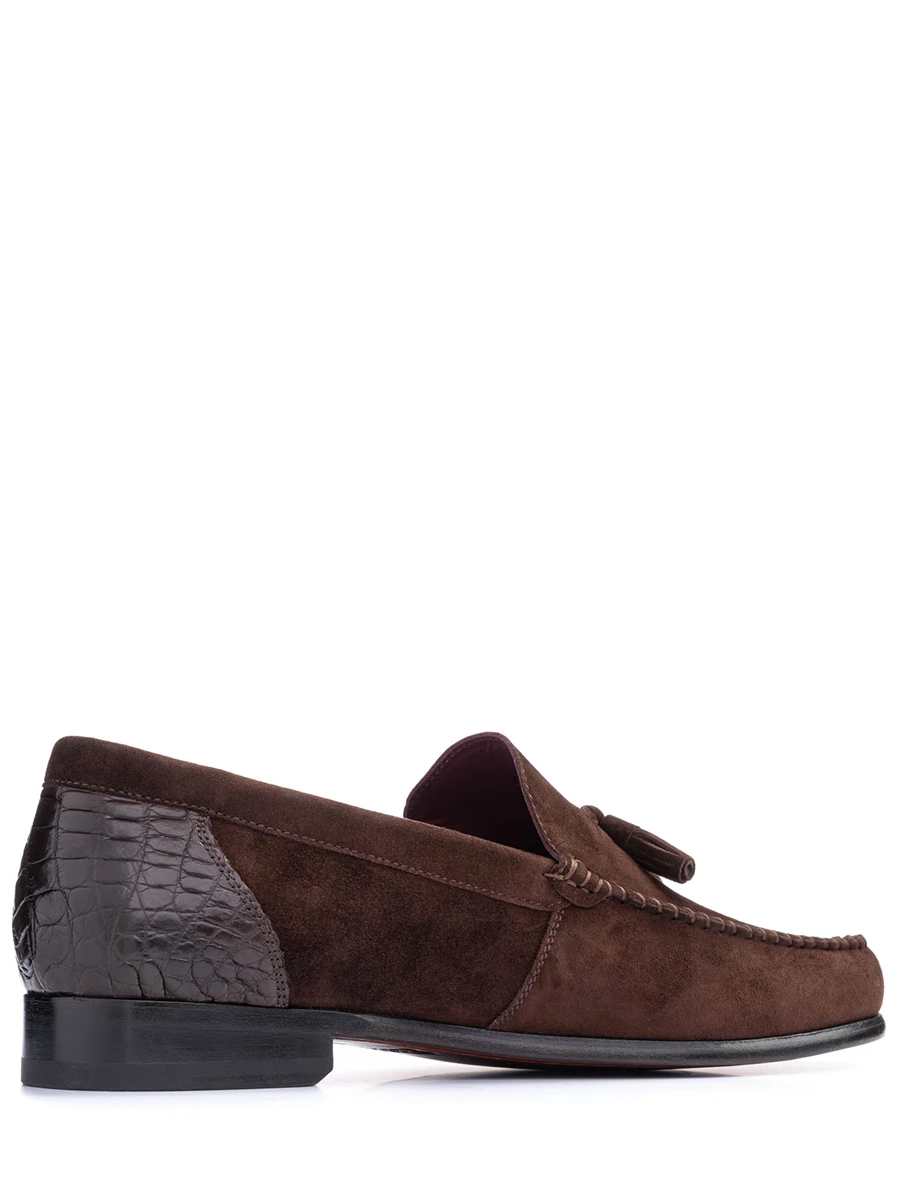 Лоферы замшевые