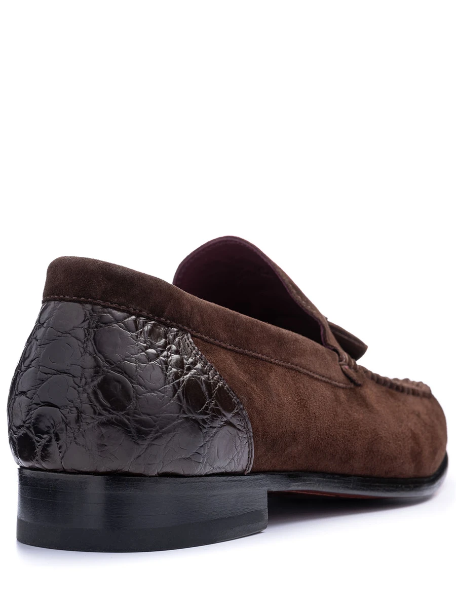 Лоферы замшевые