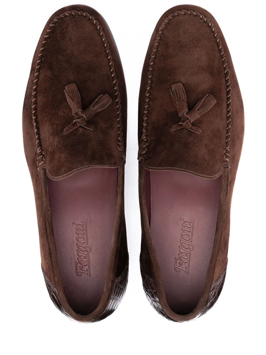 Лоферы замшевые