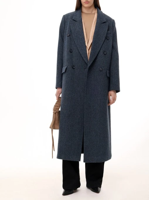 Пальто шерстяное SEVEN LAB