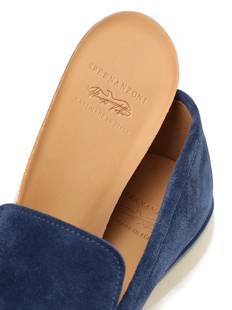 Лоферы замшевые