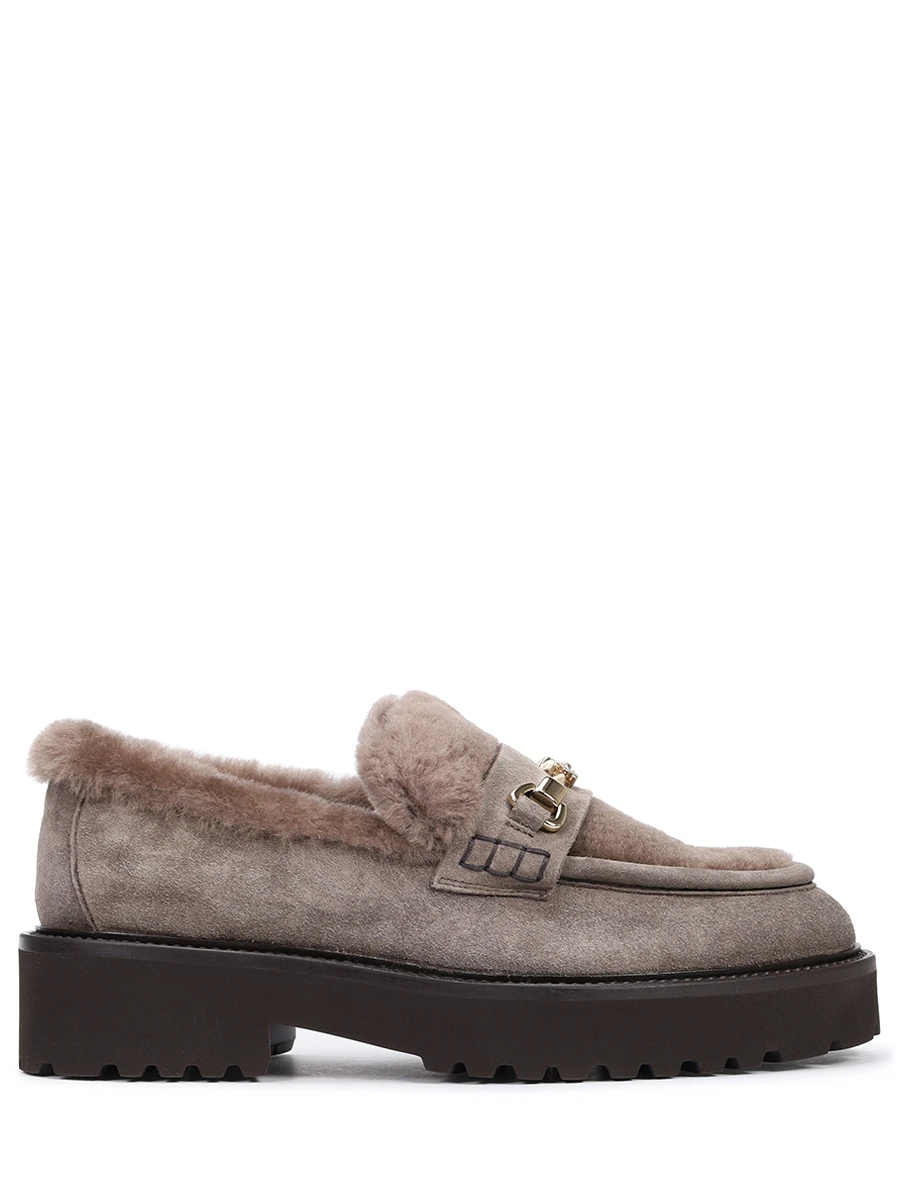 Лоферы замшевые на меху