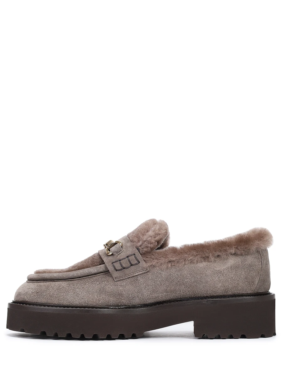Лоферы замшевые на меху