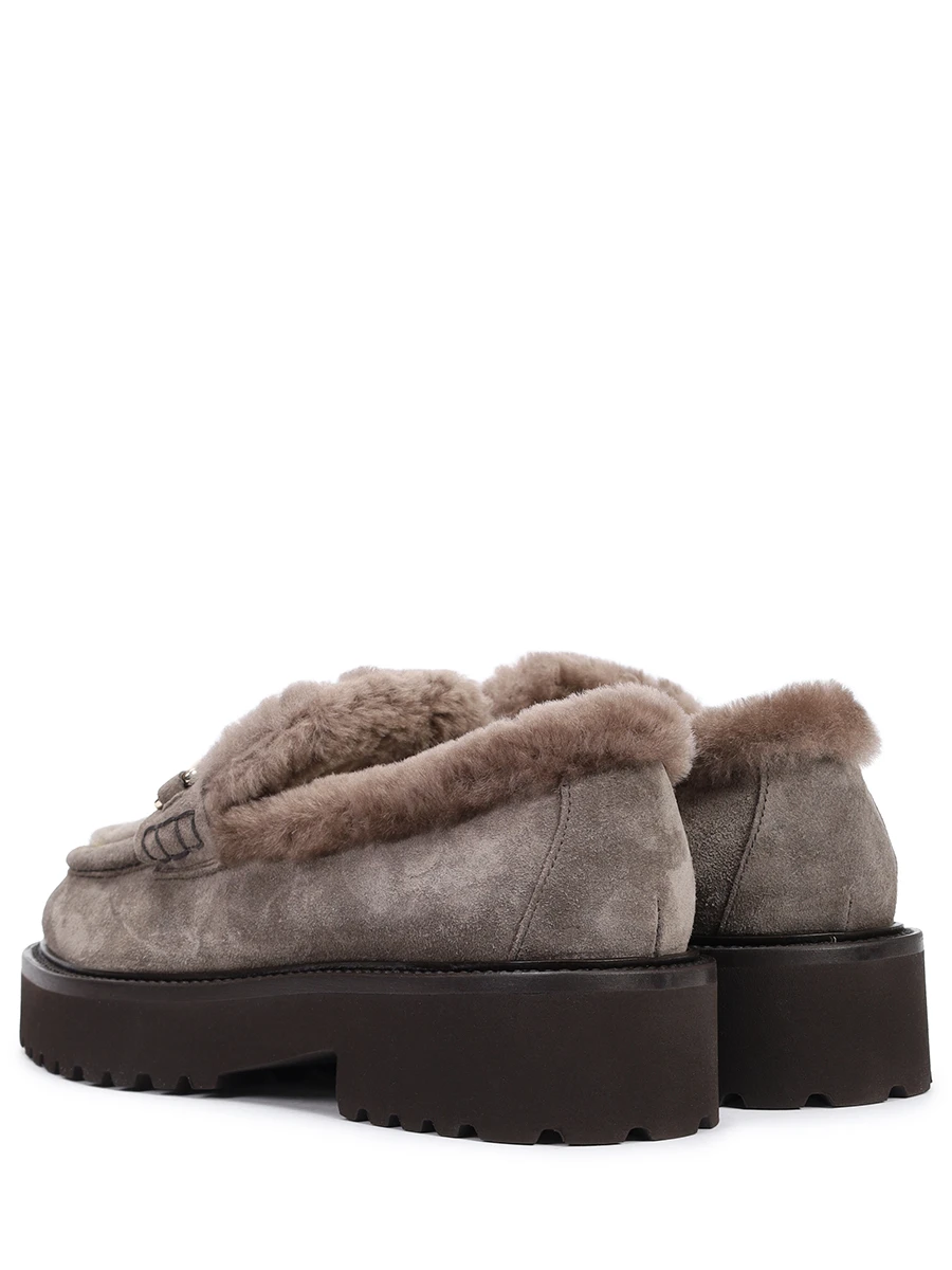 Лоферы замшевые на меху