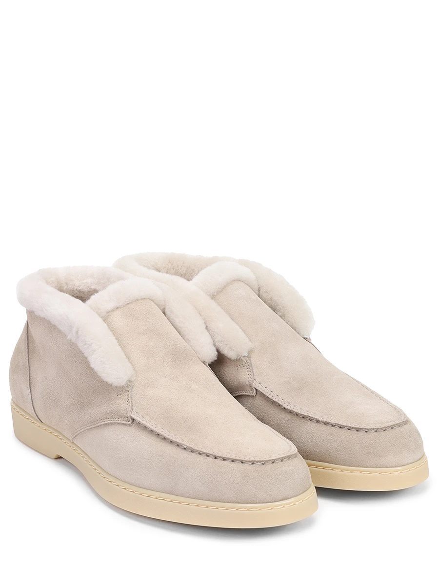 Лоферы замшевые на меху