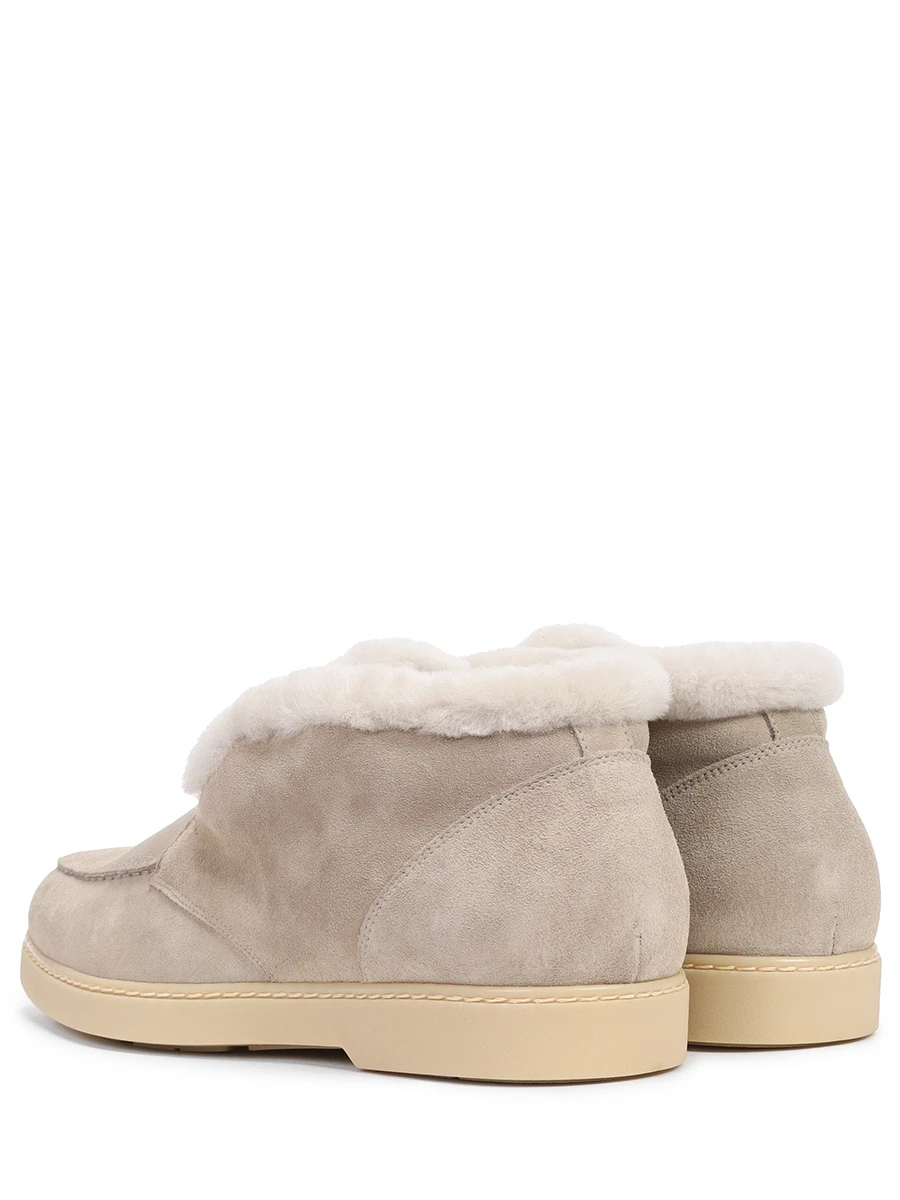Лоферы замшевые на меху