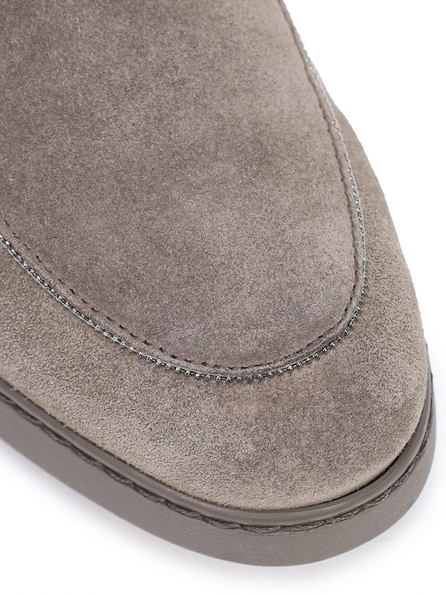 Лоферы замшевые