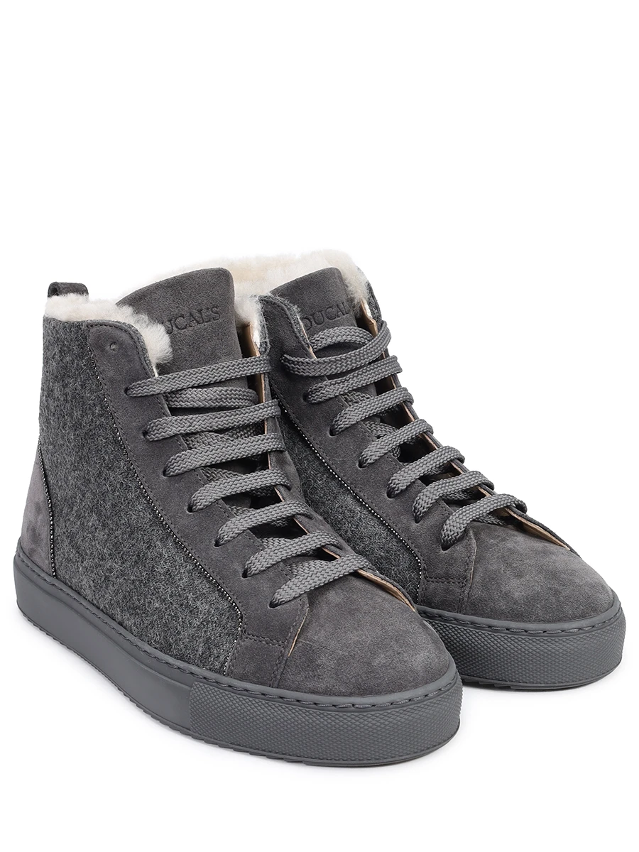 Кеды комбинированные на меху