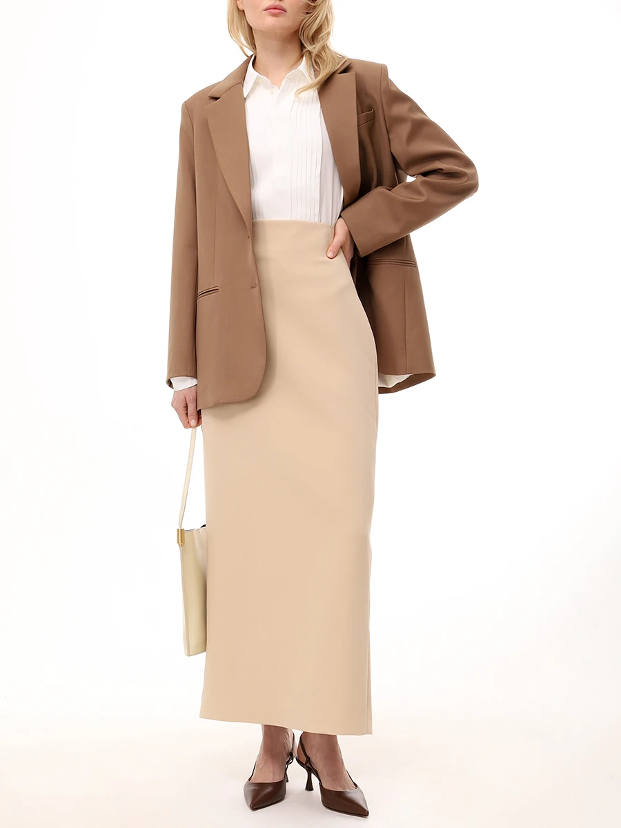 Юбка однотонная