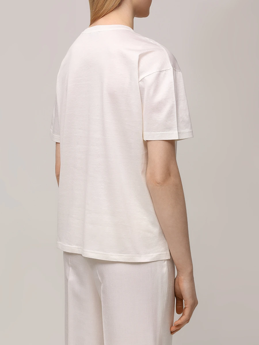 Футболка из шелка и хлопка