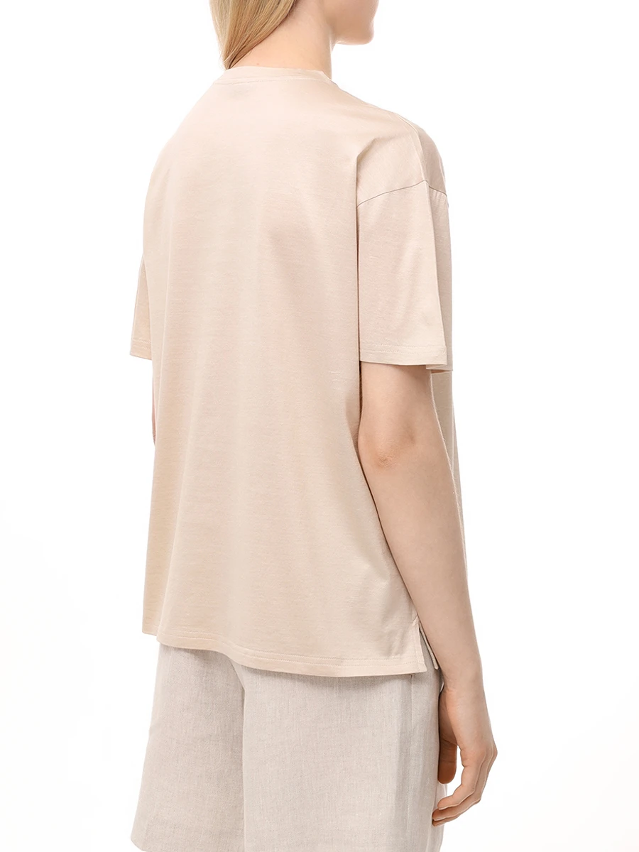 Футболка из шелка и хлопка