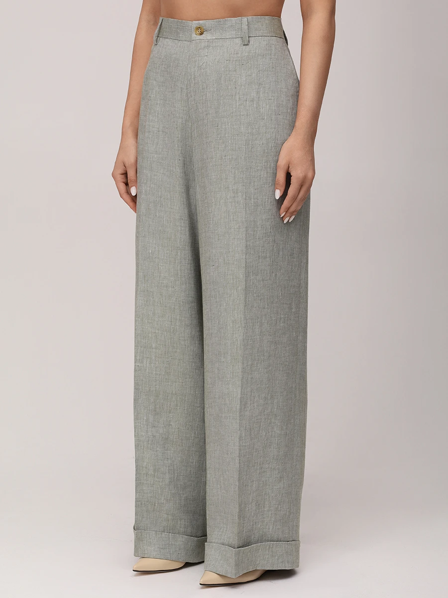 Брюки льняные