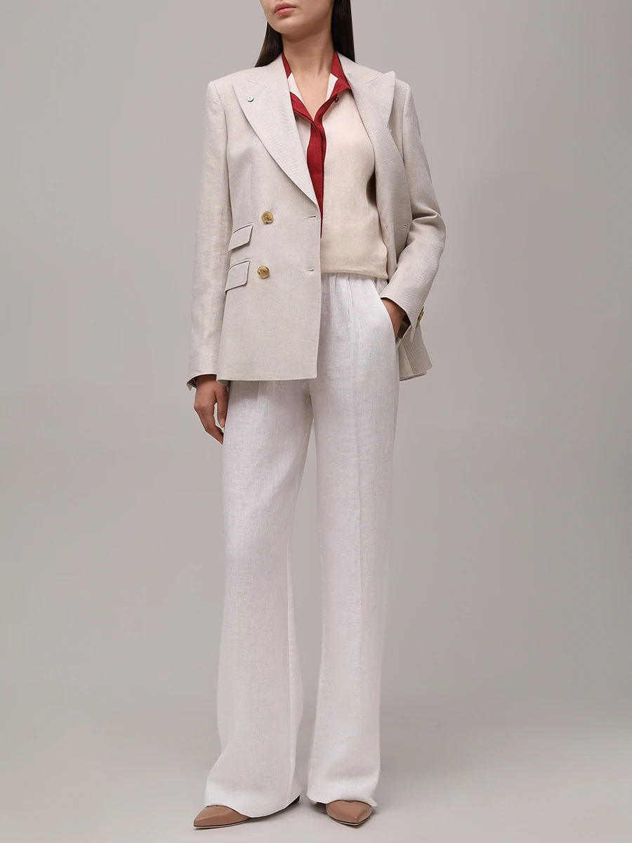 Пиджак изо льна и хлопка