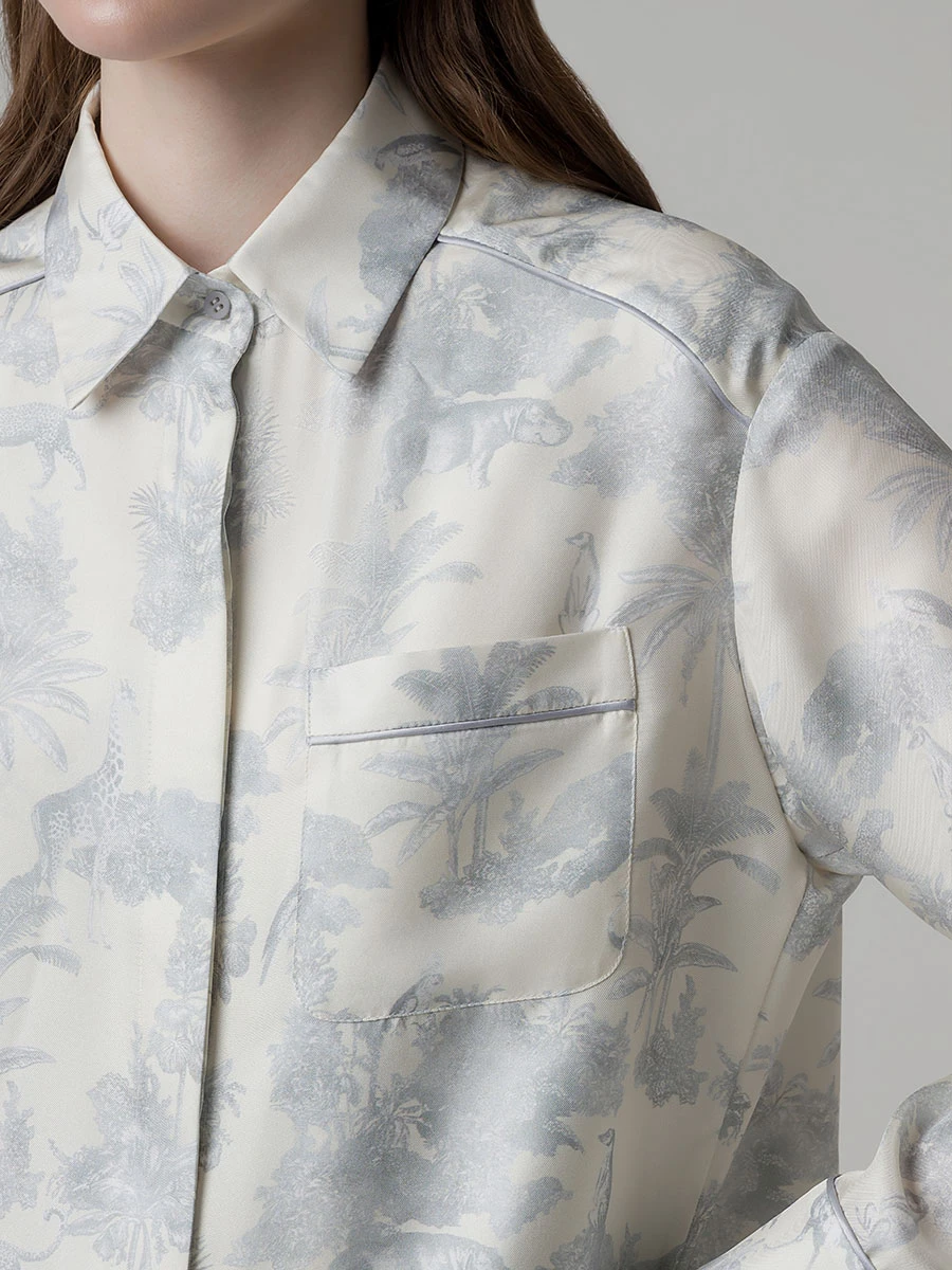 Рубашка шелковая