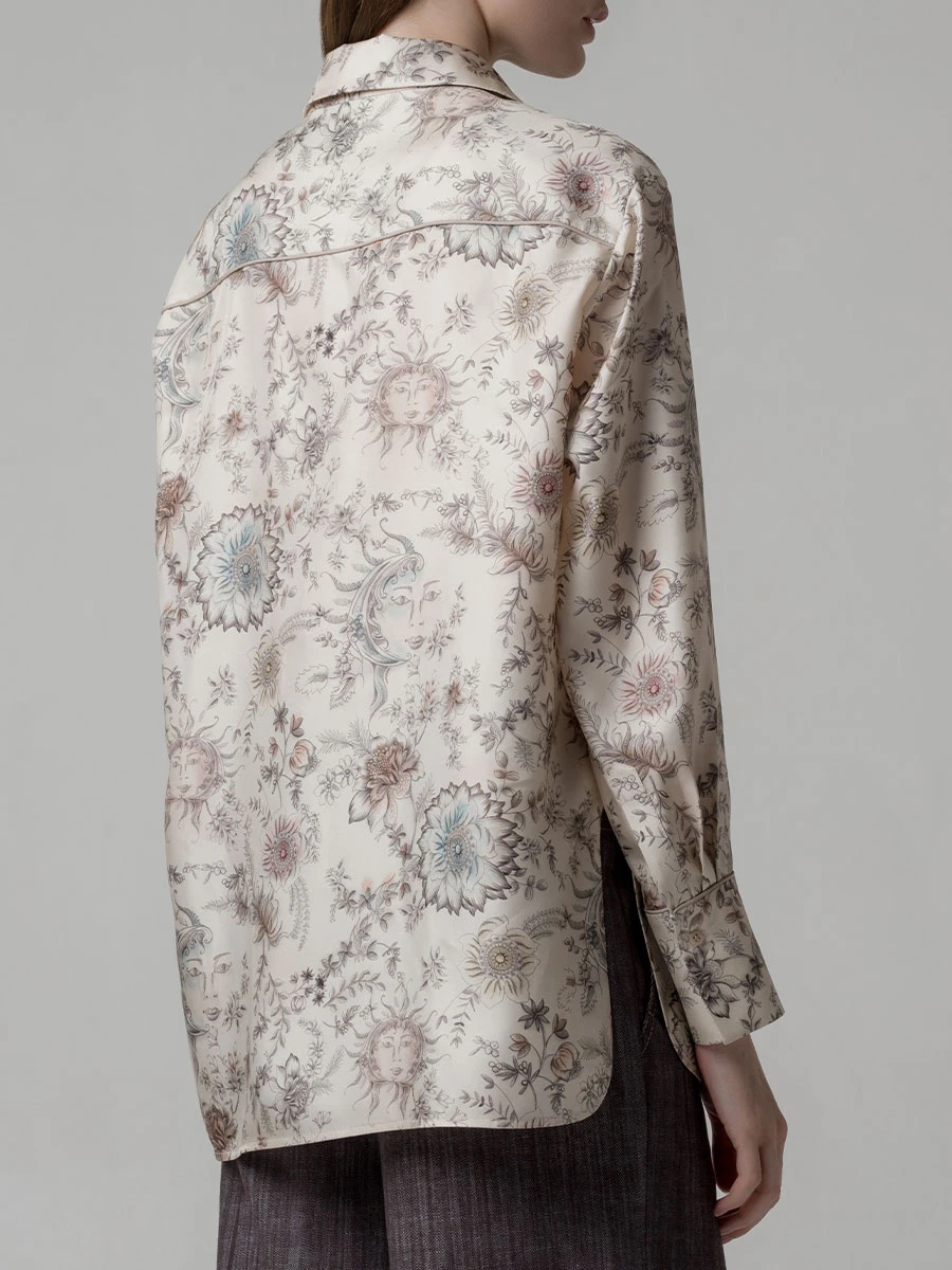 Рубашка шелковая