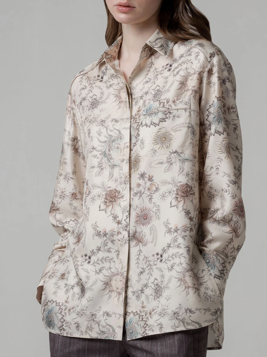 Рубашка шелковая