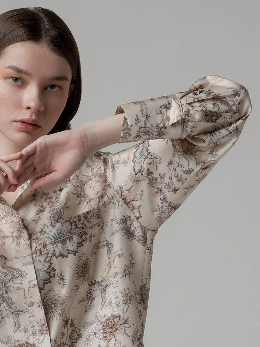 Рубашка шелковая