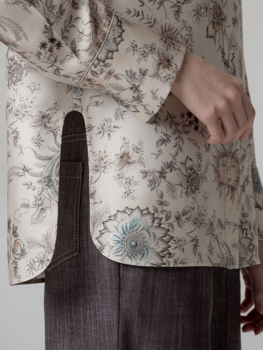 Рубашка шелковая