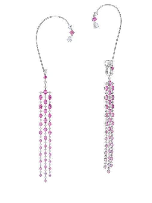 Серьги с розовыми сапфирами и бриллиантами CHAMOVSKIKH JEWELLERY HOUSE