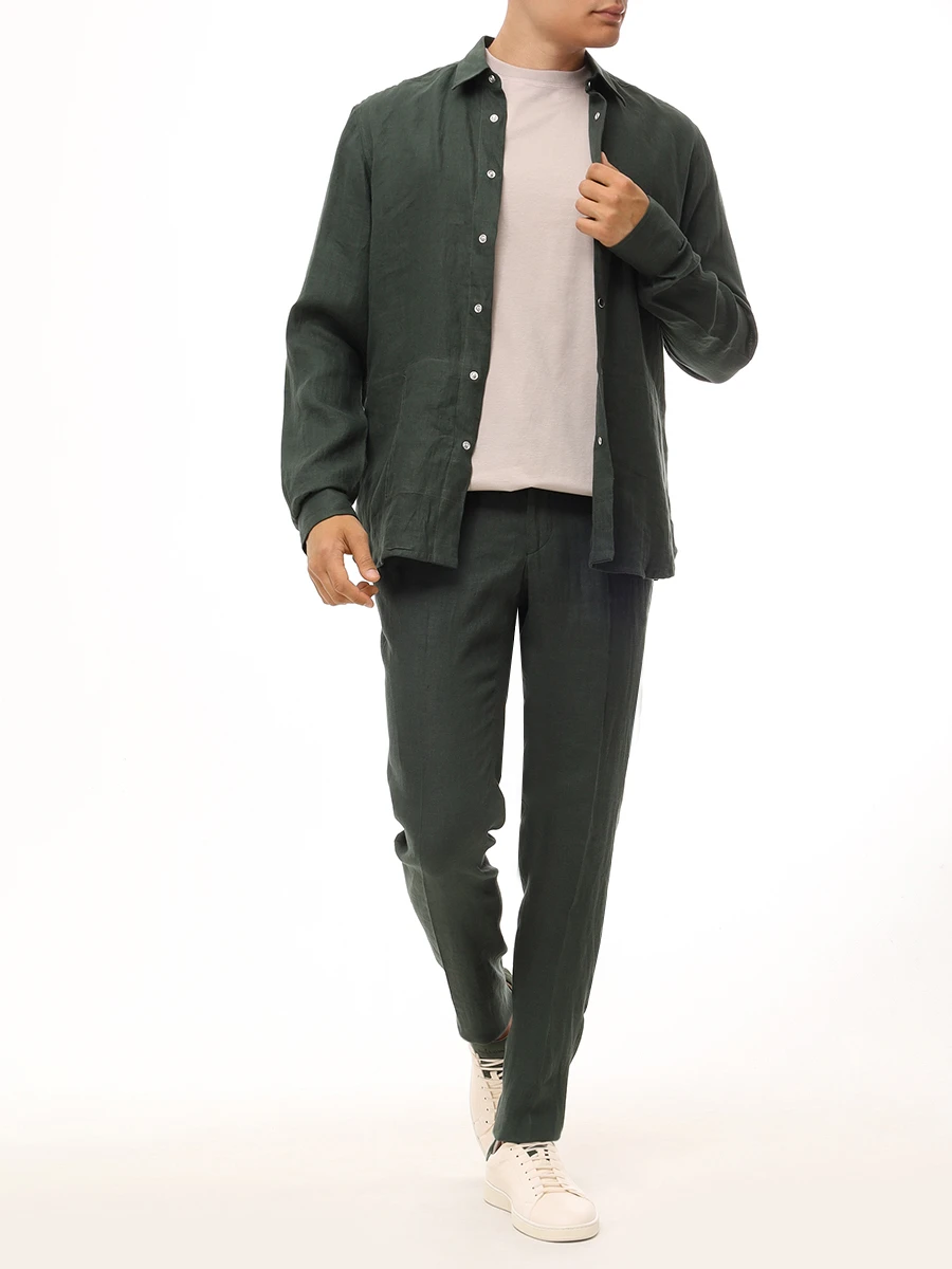 Брюки льняные