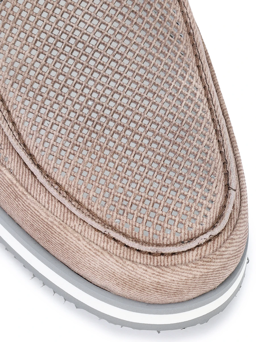 Слипоны замшевые