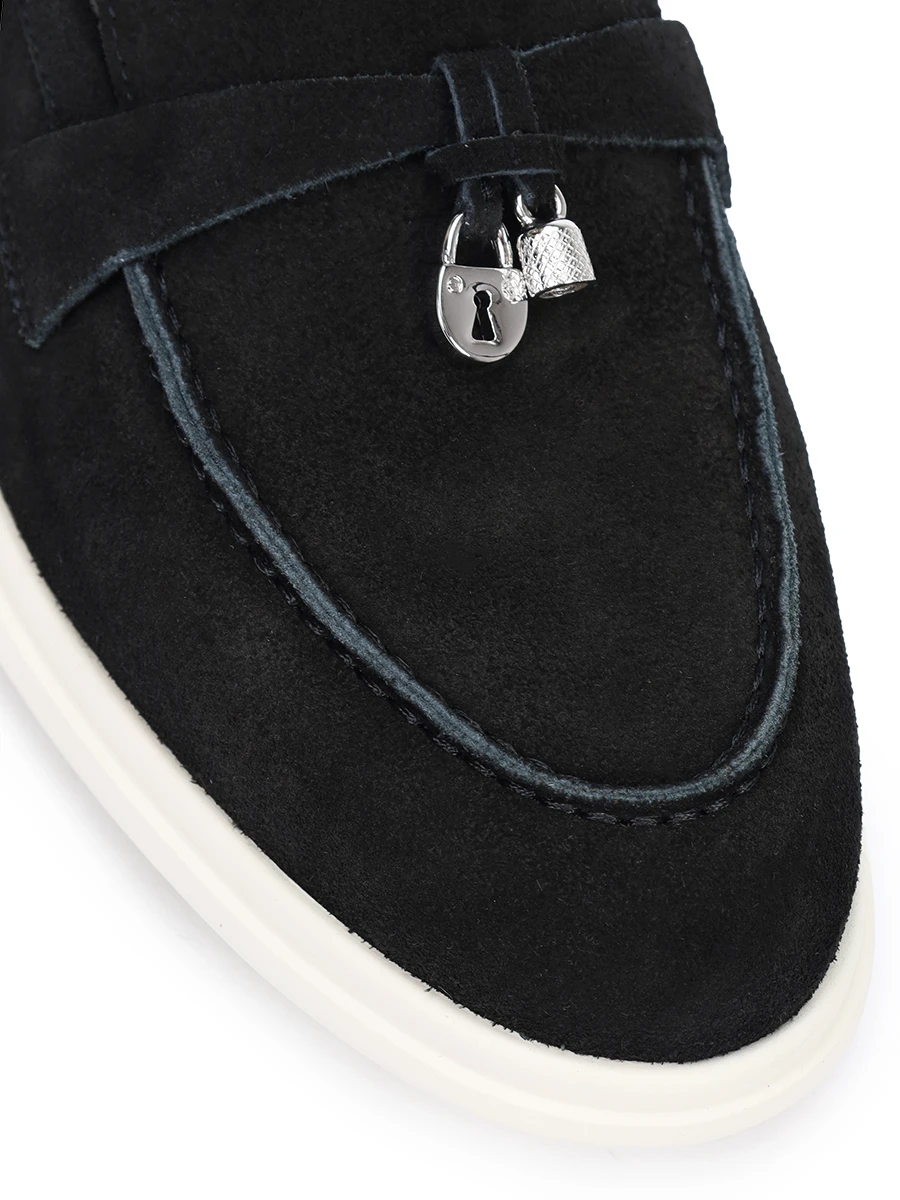 Лоферы замшевые