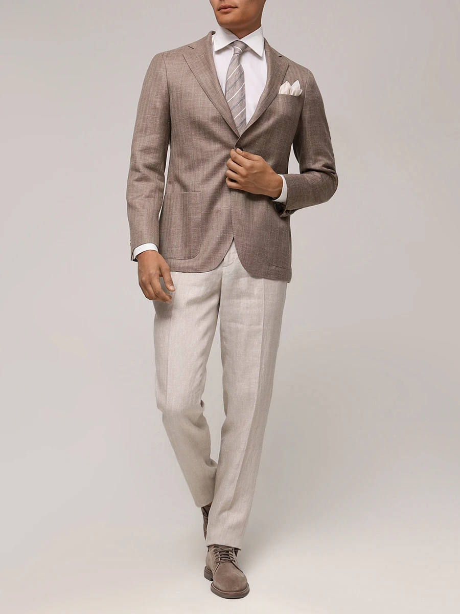 Пиджак из шерсти и шелка