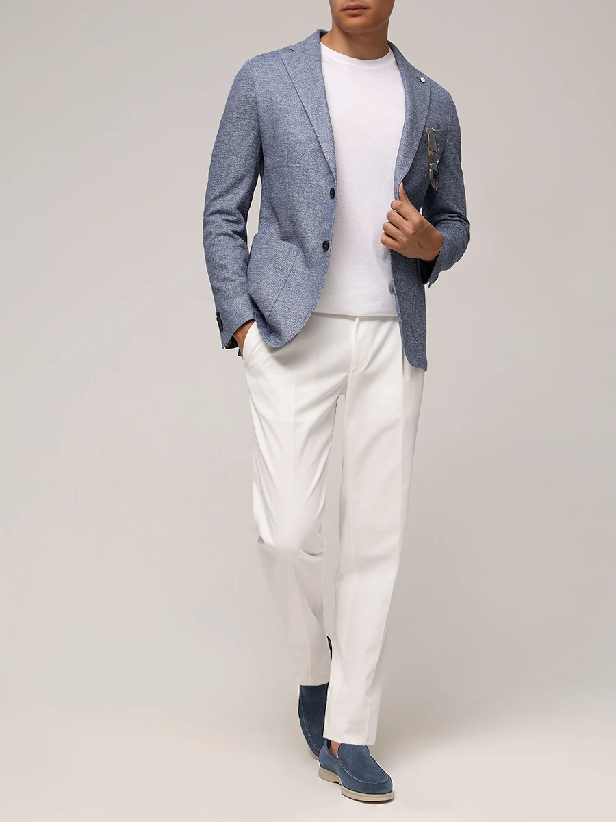 Пиджак из хлопка и льна