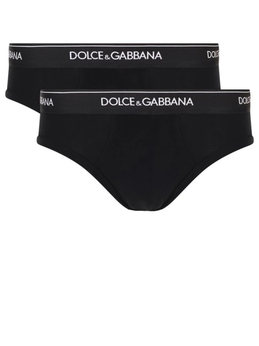 Набор из двух хлопковых трусов-слип DOLCE & GABBANA