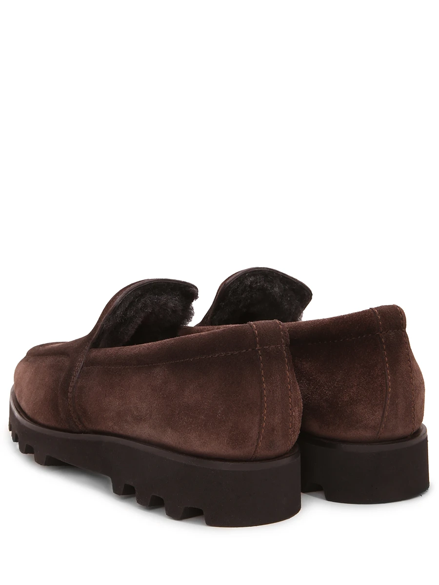 Лоферы замшевые на меху