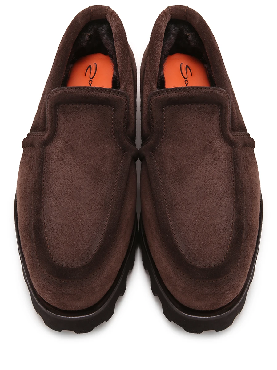 Лоферы замшевые на меху