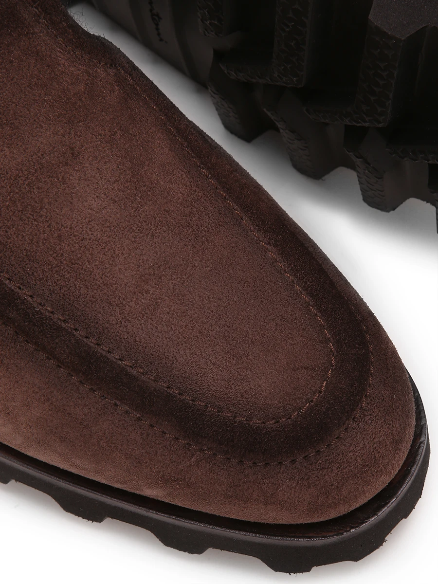 Лоферы замшевые на меху