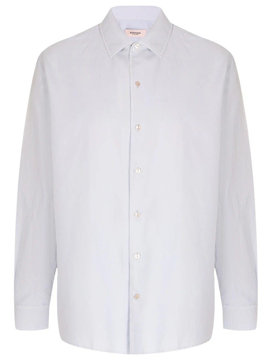 Рубашка Regular Fit из хлопка и шелка