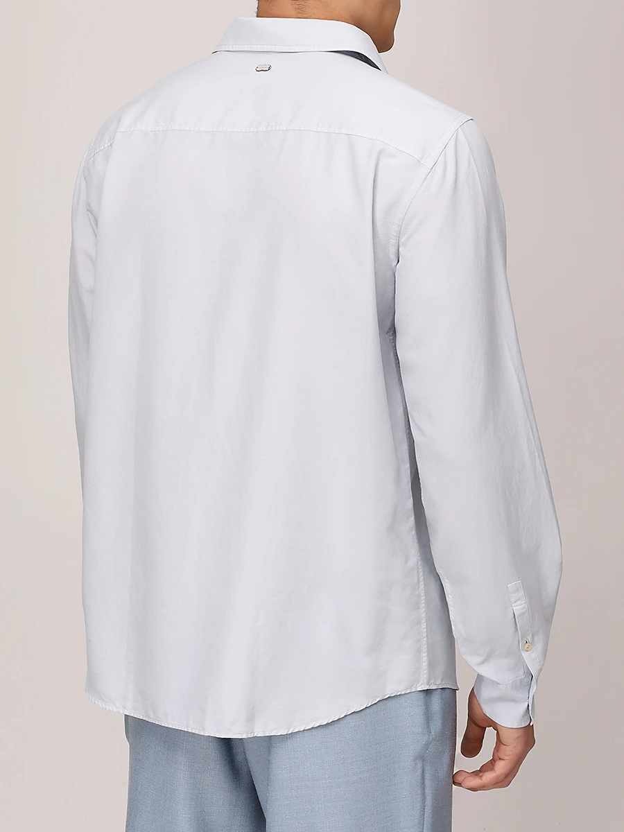 Рубашка Regular Fit из хлопка и шелка