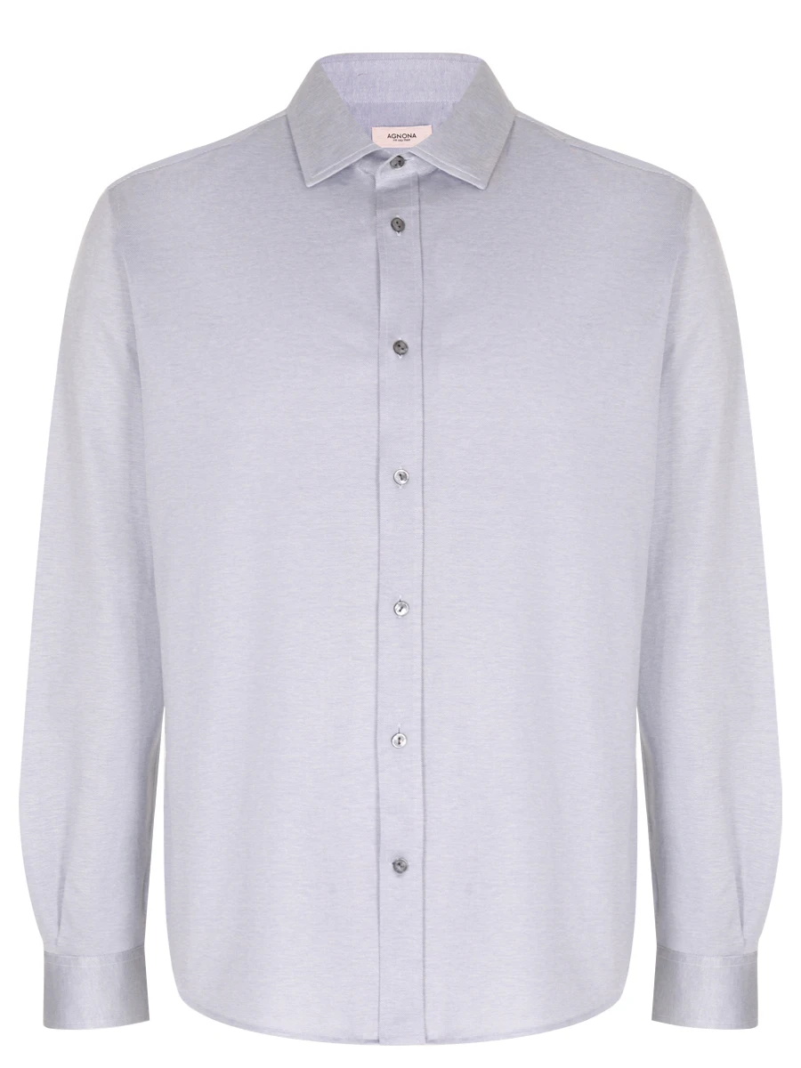 Рубашка Regular Fit из хлопка и шелка