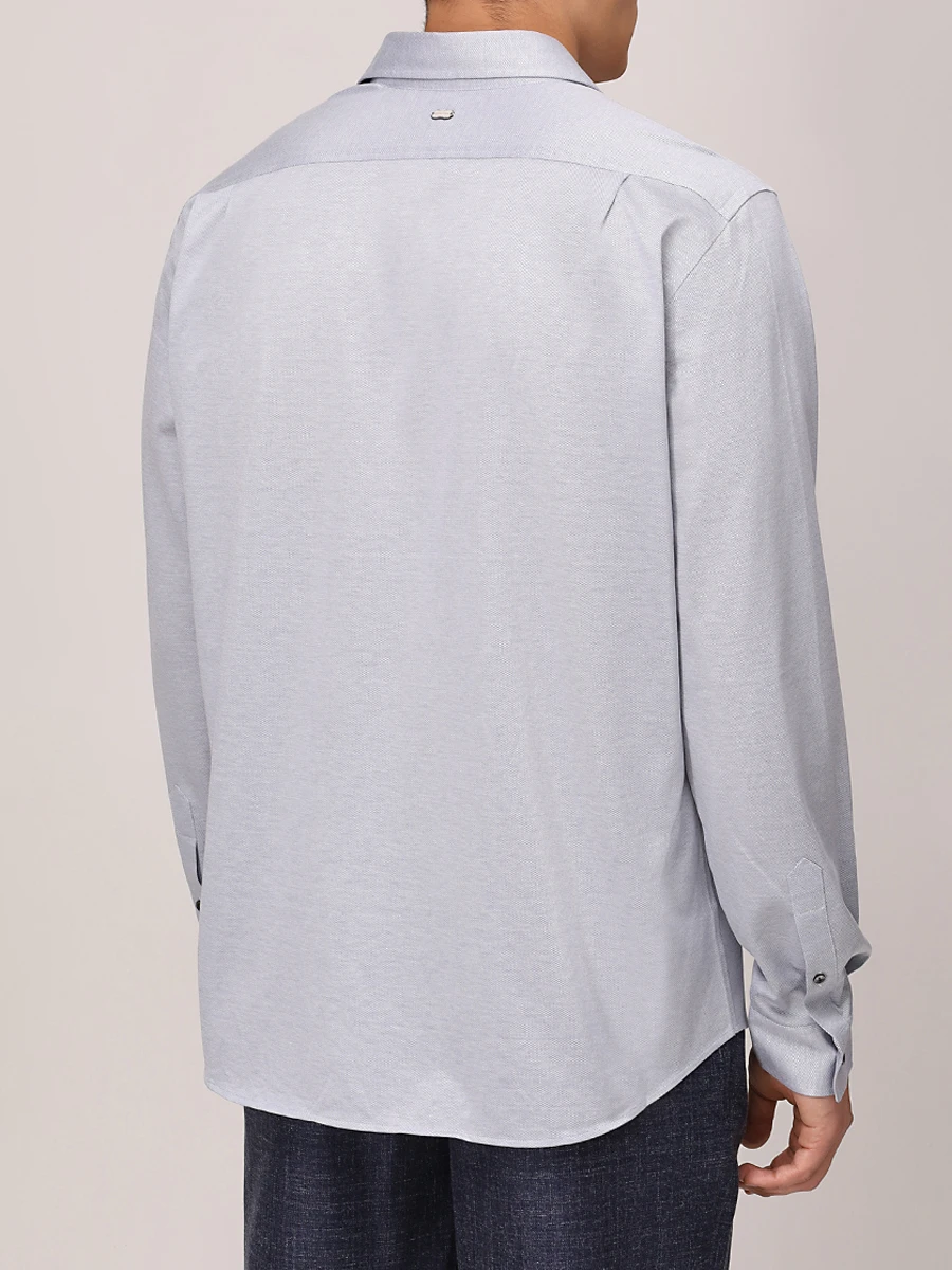 Рубашка Regular Fit из хлопка и шелка