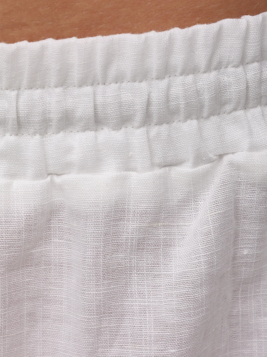 Шорты из хлопка и льна