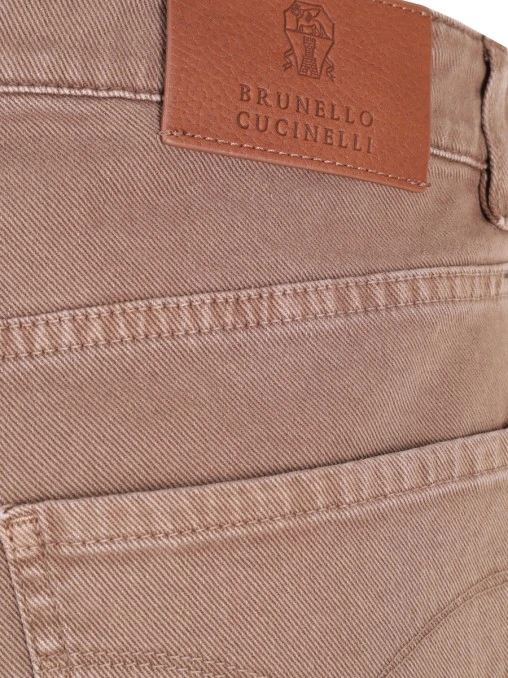 Джинсы Slim Fit хлопковые BRUNELLO CUCINELLI