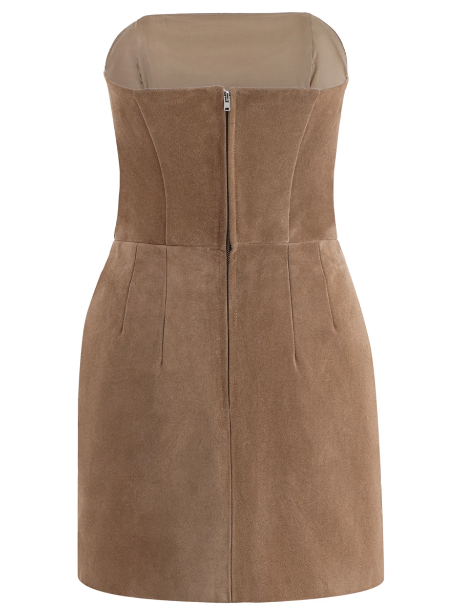 Платье замшевое