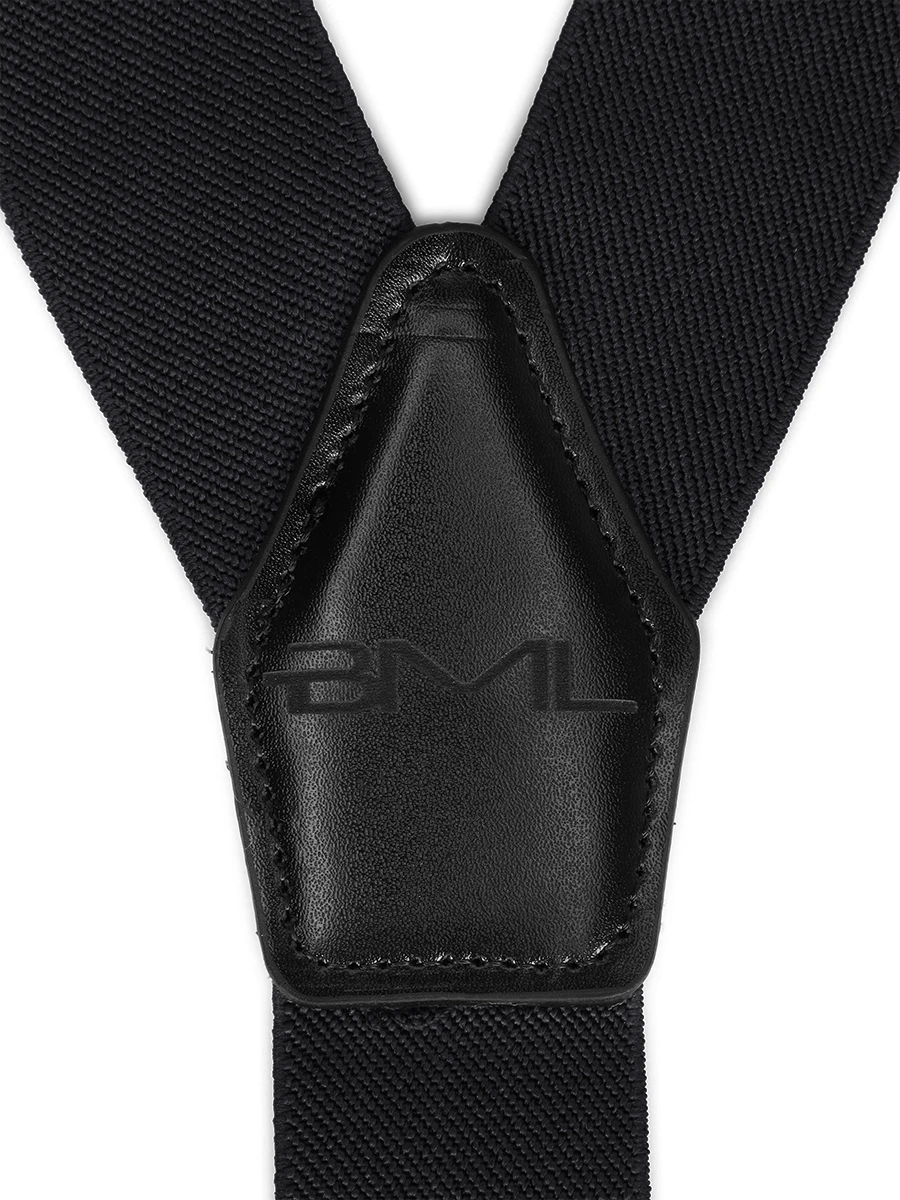 Подтяжки с кожаной отделкой