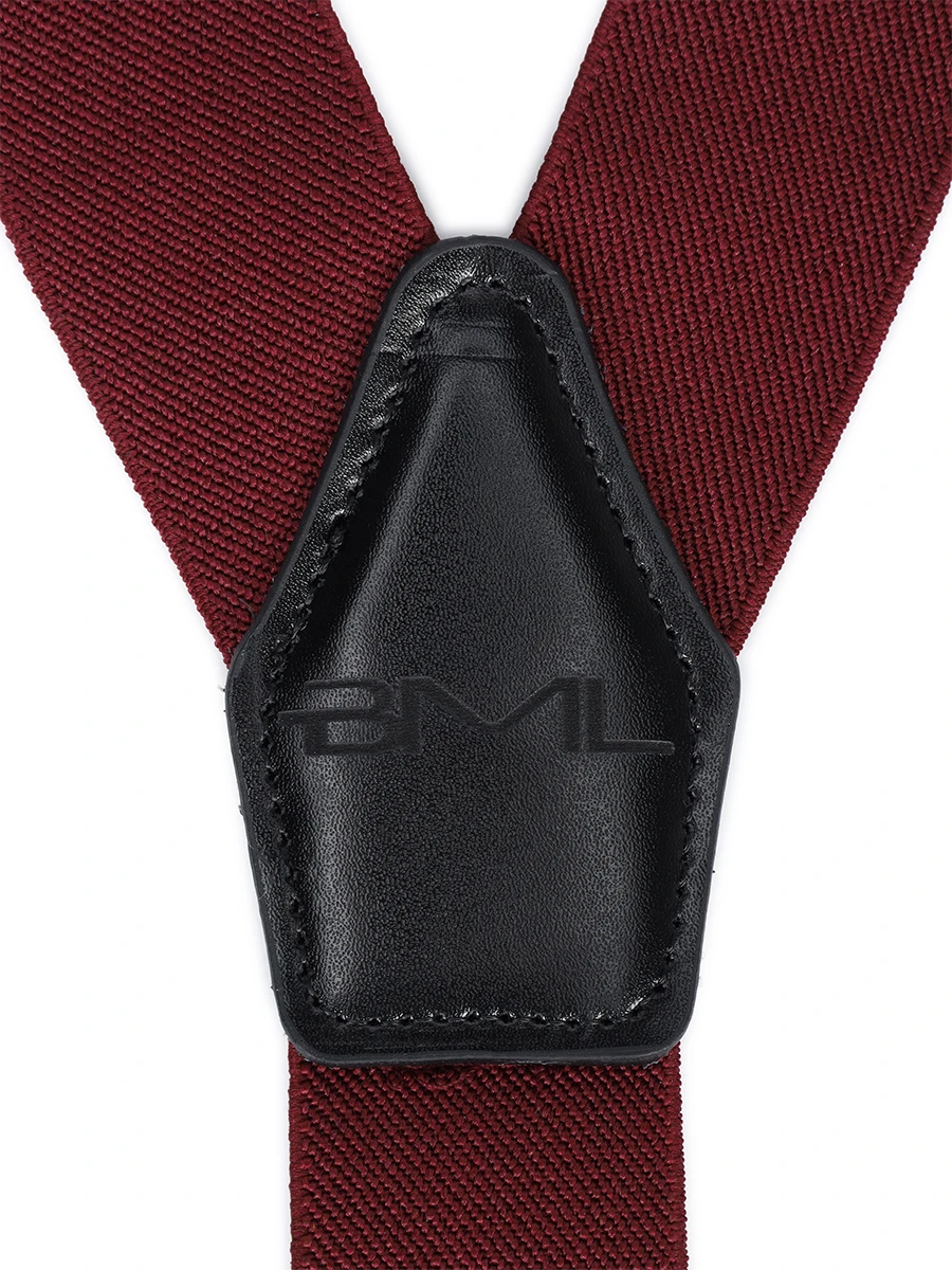 Подтяжки с кожаной отделкой