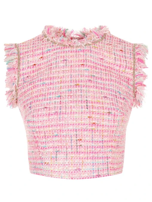 Топ Lola твидовый WHITE LILY