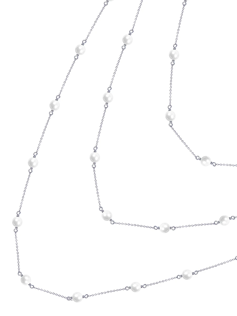 Колье жемчужный водопад