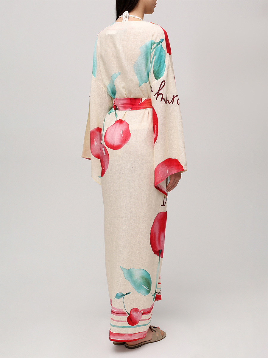 Платье изо льна и вискозы