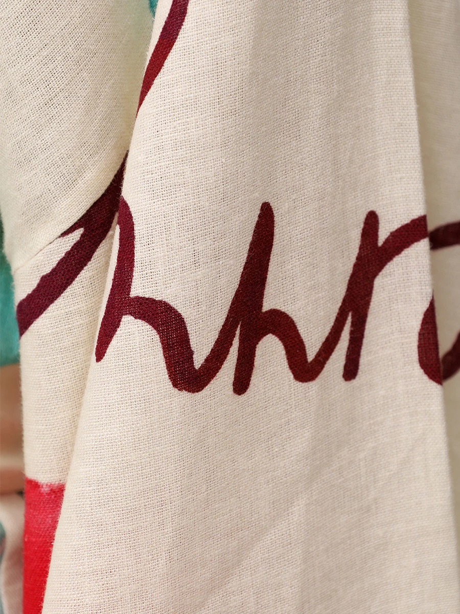 Платье изо льна и вискозы