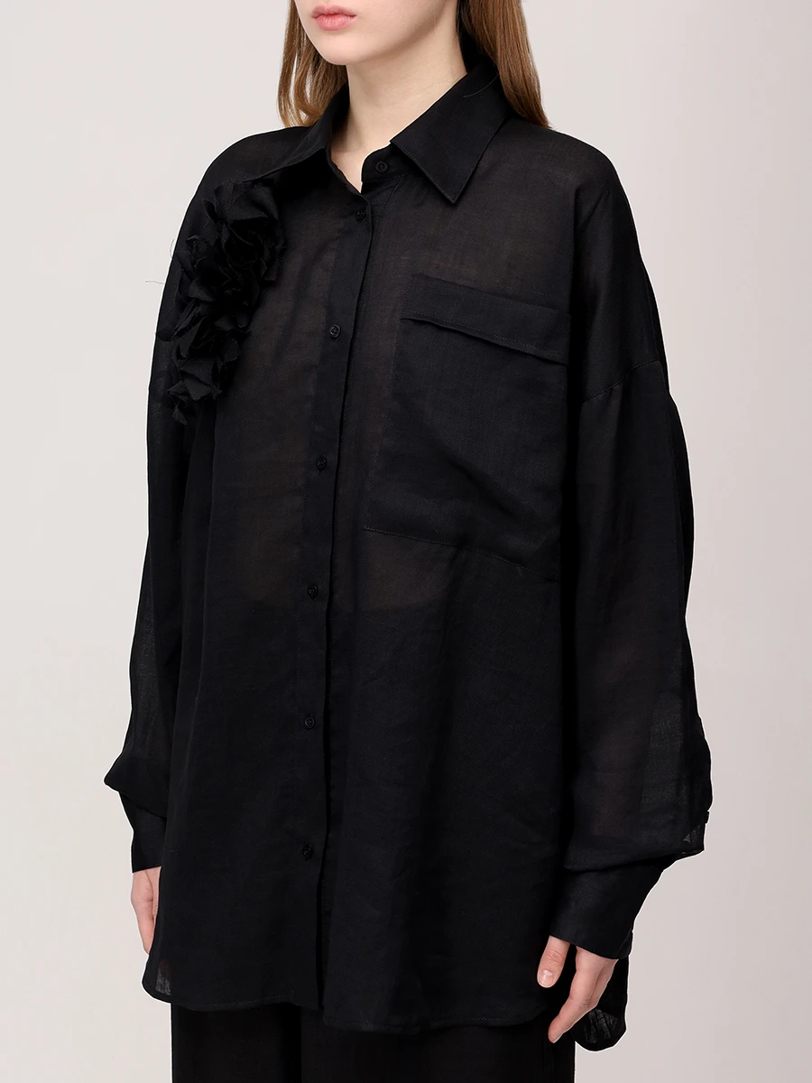 Блуза однотонная