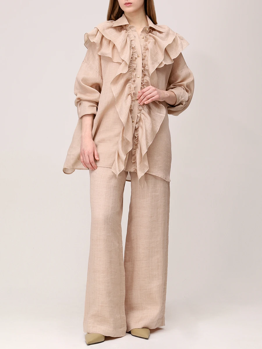 Блуза с рюшами