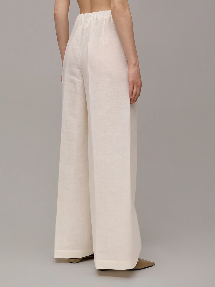 Брюки-палаццо льняные