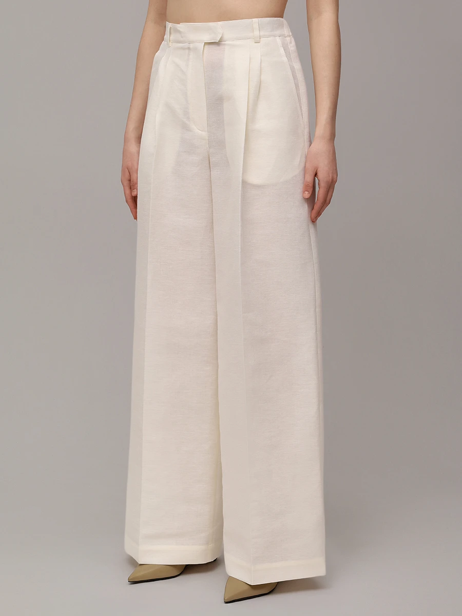 Брюки-палаццо льняные